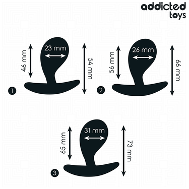 Set di 3 Plug Anali Silicone Medico per Esplorazione Sicura